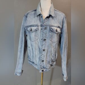 Carbon2Cobalt Fashion 100%cotton Light Blue Denim Jacket‎